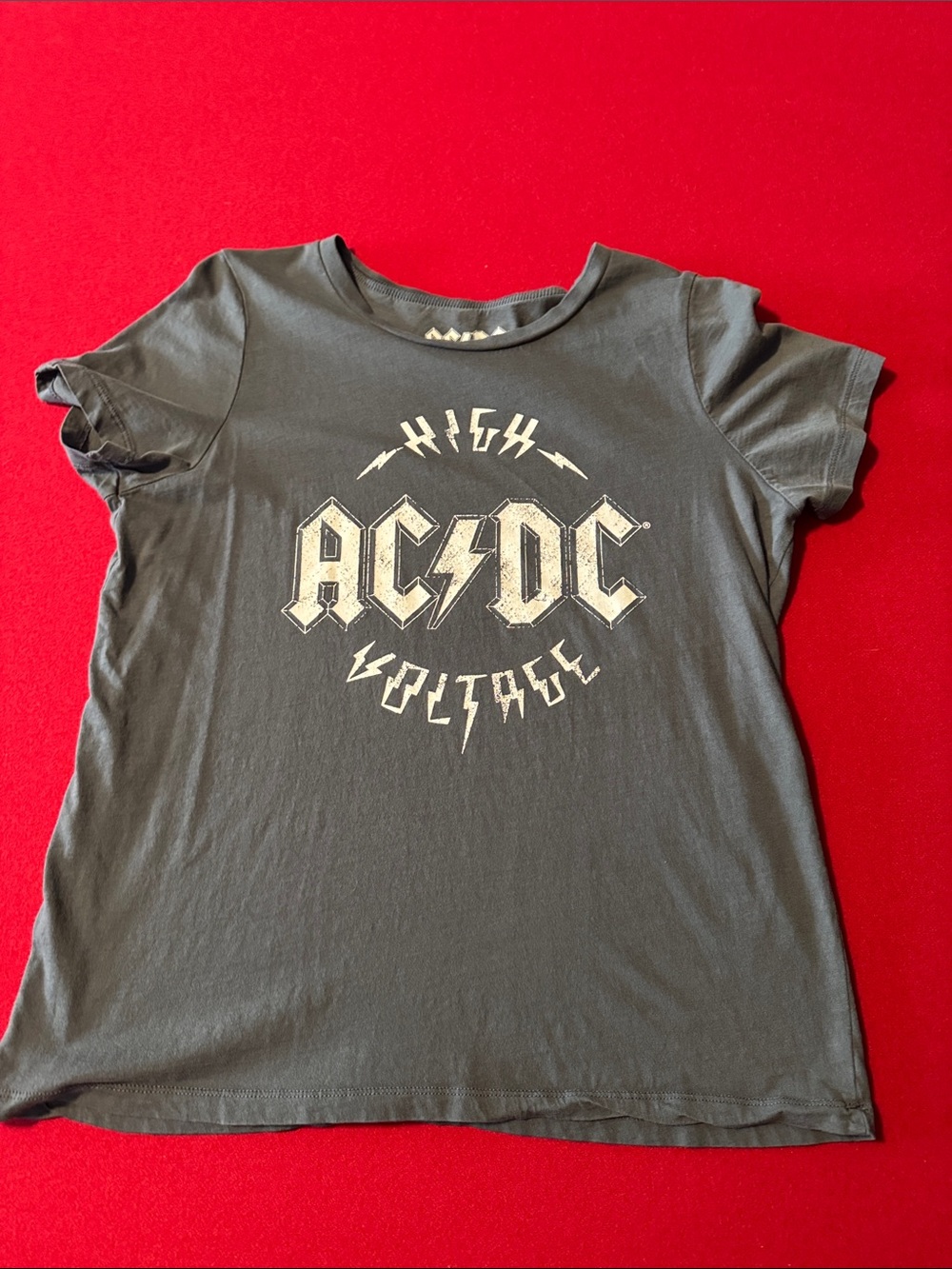 AC/DC Black Graphic High Voltage Short Sleeve Tee